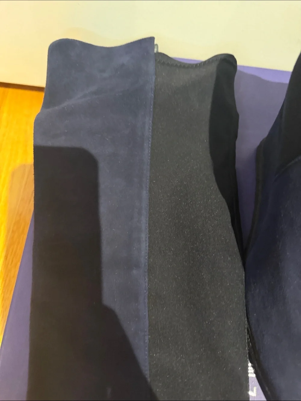 Stuart Weitzman Navy Suede Over-the-Knee Boots